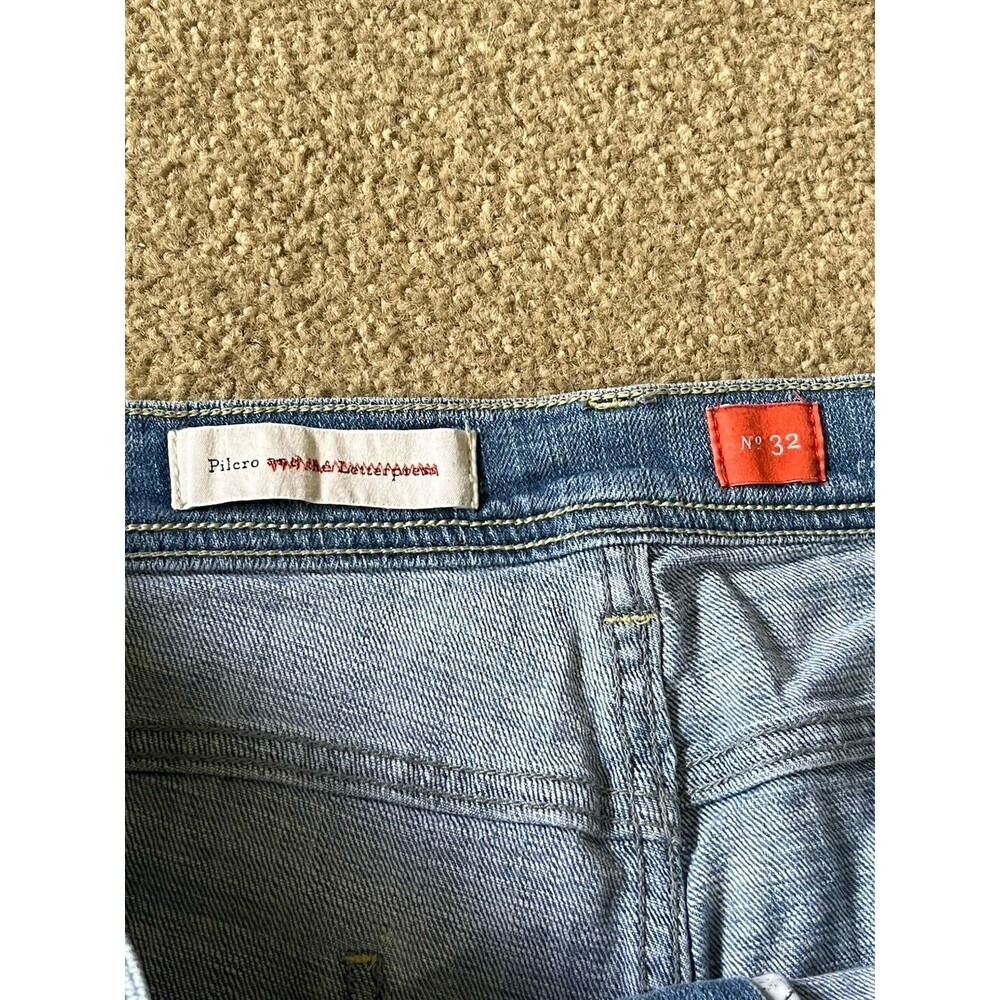 Pilcro & The letterpress high-rise jeans Sz 32 Floral Painted Denim - Picture 2 of 10